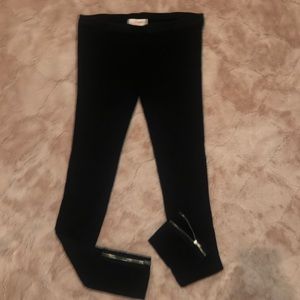{{Candies}} Ribbed ankle zipper tights